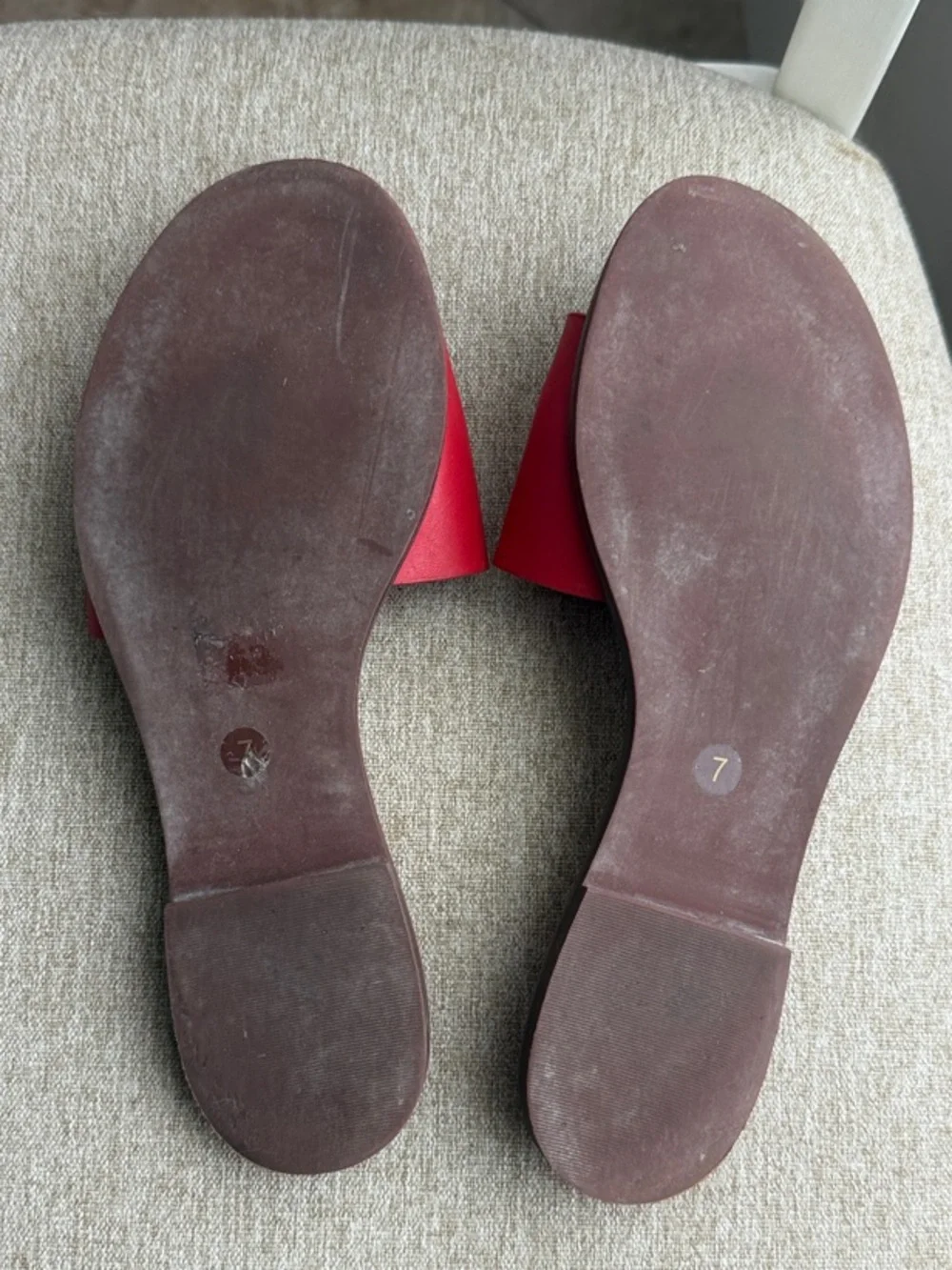 Tory Burch Red Leather Slide Sandals Women’s 7